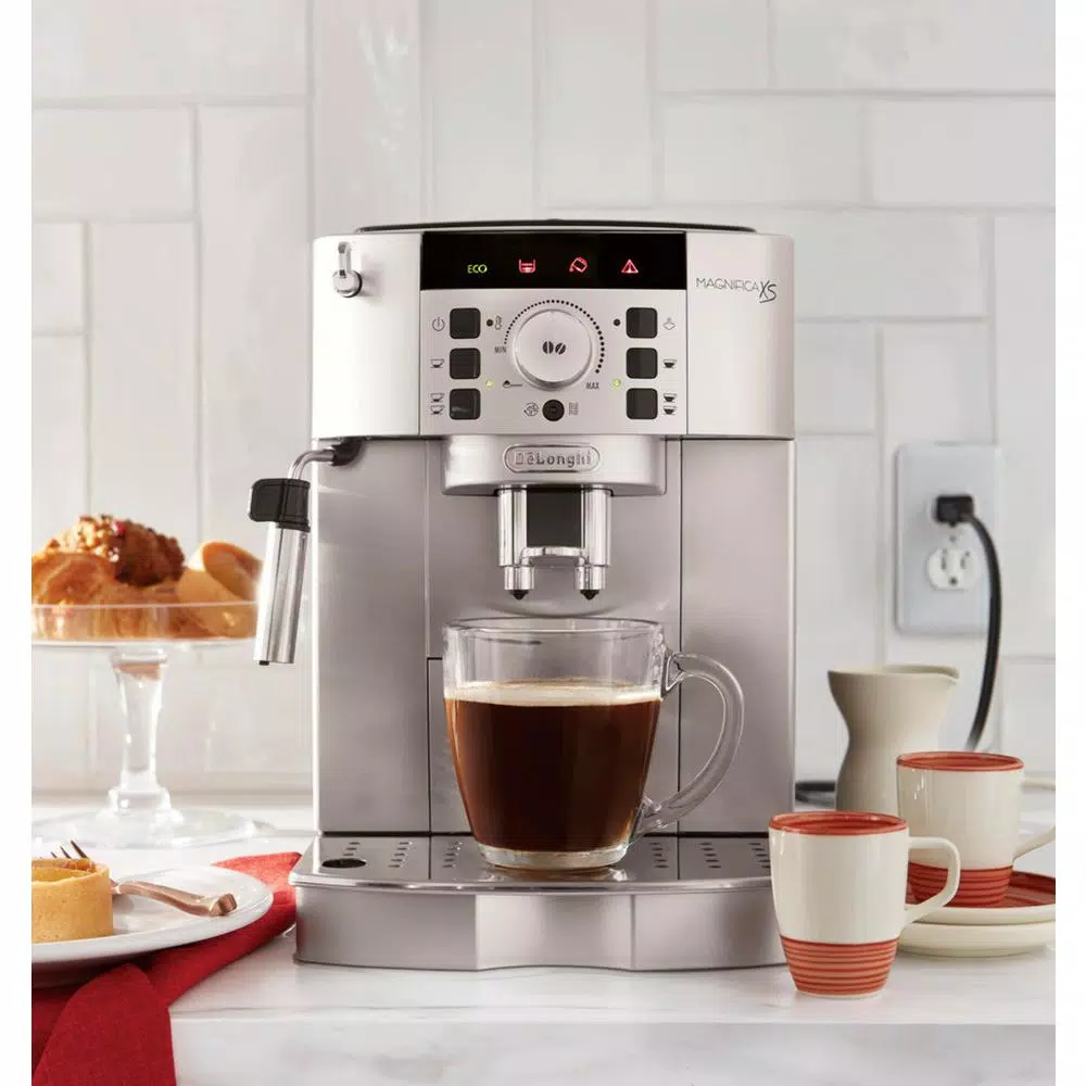 Coffee Makers DeLonghi Magnifica XS Compact Fully Automatic Black And Silver Espresso Machine And Cappuccino Maker - Image 5