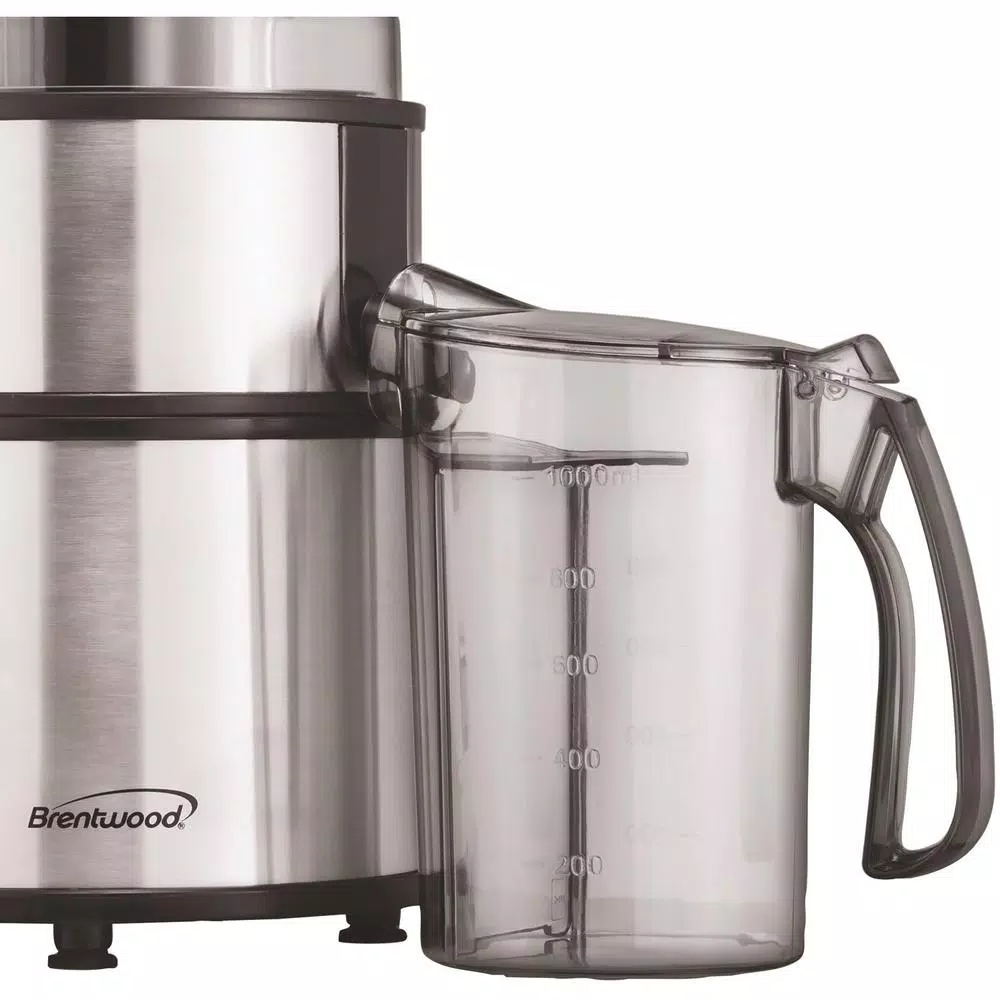 Juicers Brentwood Appliances 800 W 34 Oz. Silver 2-Speed Electric Juice Extractor - Image 3