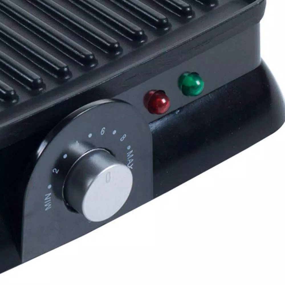 Electric Skillets & Indoor Grills Chef Buddy 1400 W Silver Non-Stick Panini Press - Image 3