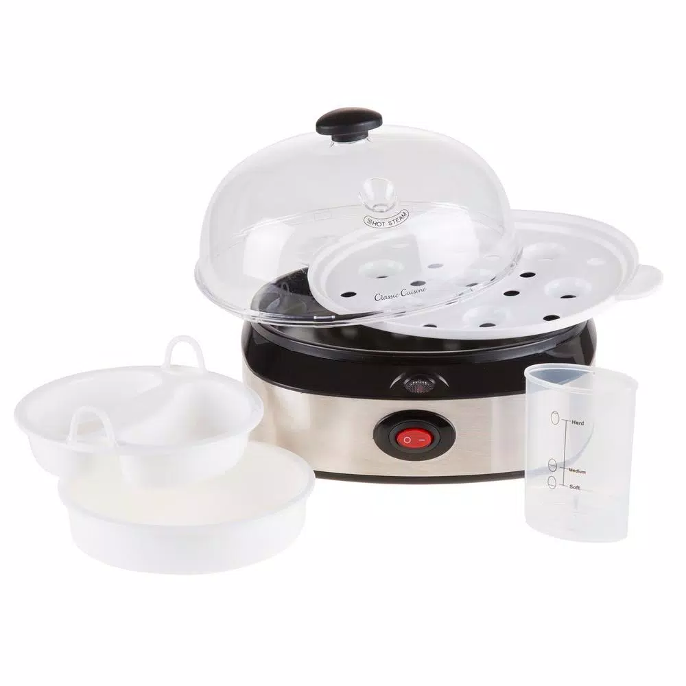 Egg Cookers Classic Cuisine 7-Egg Silver Egg Cooker With Automatic Shut-off - Image 2