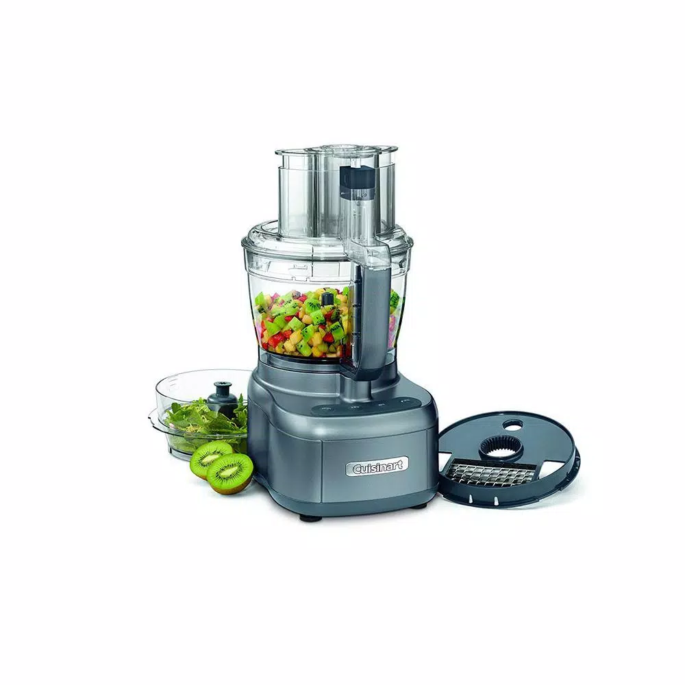Food Processing Cuisinart Elemental 13-Cup 3-Speed Gray Food Processor And Dicing Kit - Image 3