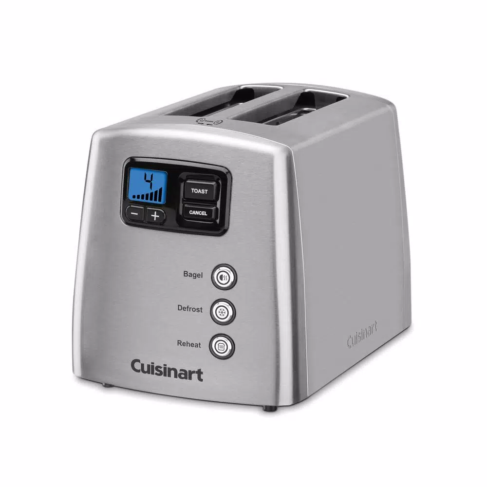 Toasters Cuisinart Touch To Toast 2-Slice Silver Wide Slot Toaster With Crumb Tray - Image 2