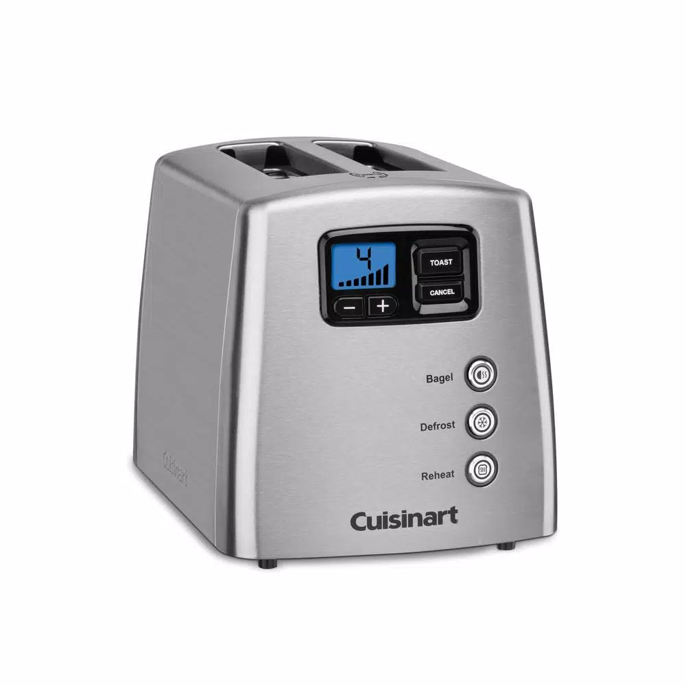 Toasters Cuisinart Touch To Toast 2-Slice Silver Wide Slot Toaster With Crumb Tray - Image 3