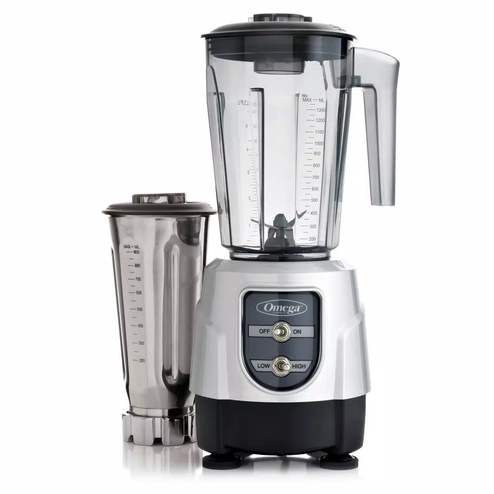 Blenders Omega 1 HP 48 Oz. 2-Speed Silver Blender