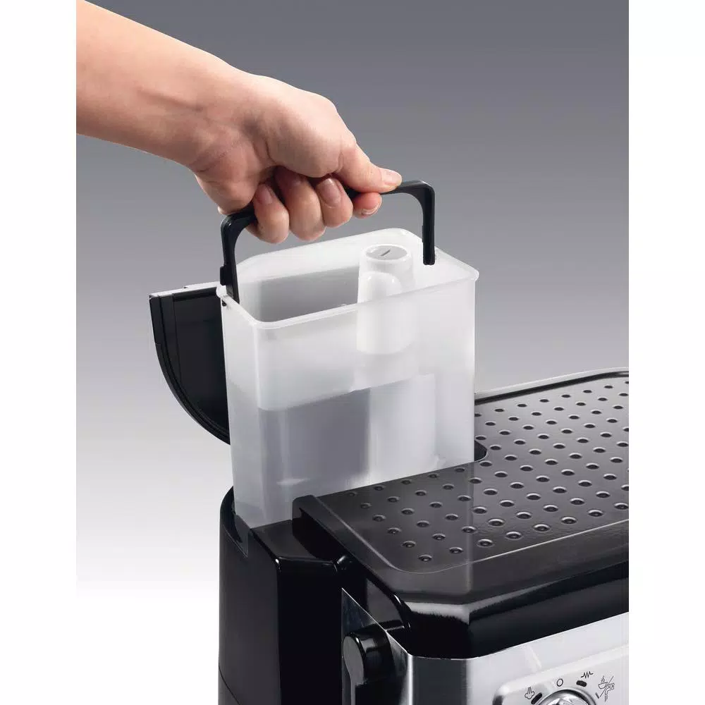 Coffee Makers DeLonghi All-In-One 10-Cup Stainless Steel Espresso Machine And Drip Coffee Maker - Image 6