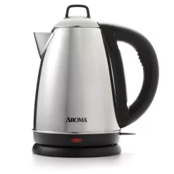 Electric Kettles AROMA Hot H20 X-Press 6-Cup Stainless Steel Cordless Electric Kettle