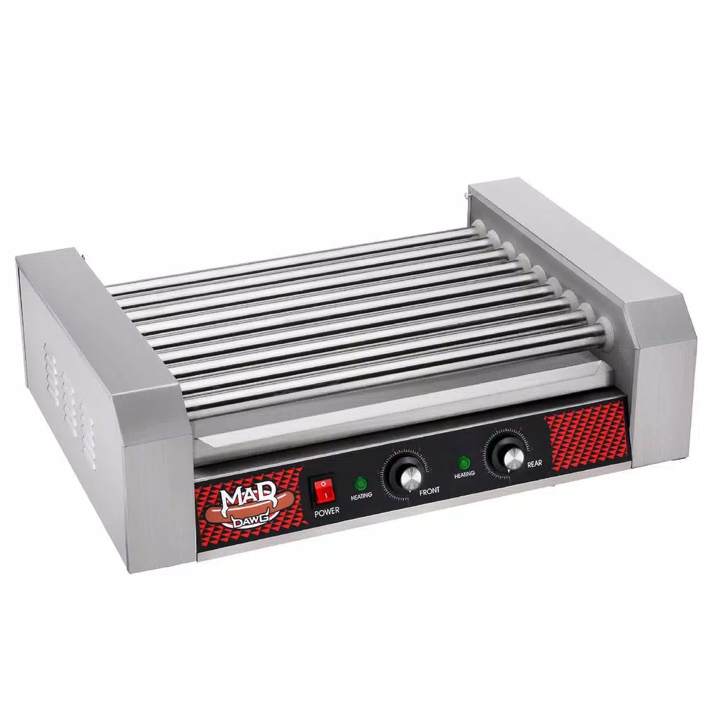 Electric Skillets & Indoor Grills Great Northern Commercial 24-Hot Dog 290 Sq. In. Stainless Steel Indoor Grill - Image 2