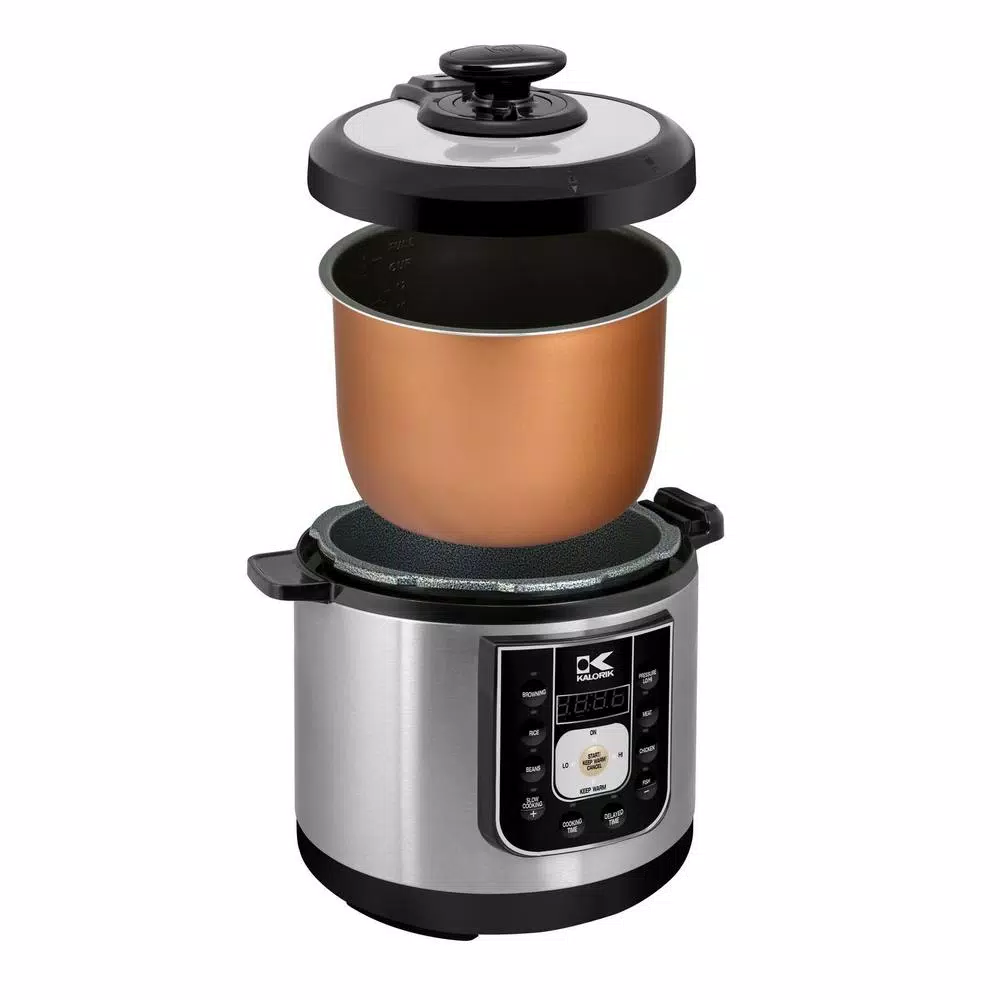 Cookers KALORIK Perfect Sear 6.25 Qt. Black Stainless Steel Electric Pressure Cooker - Image 2