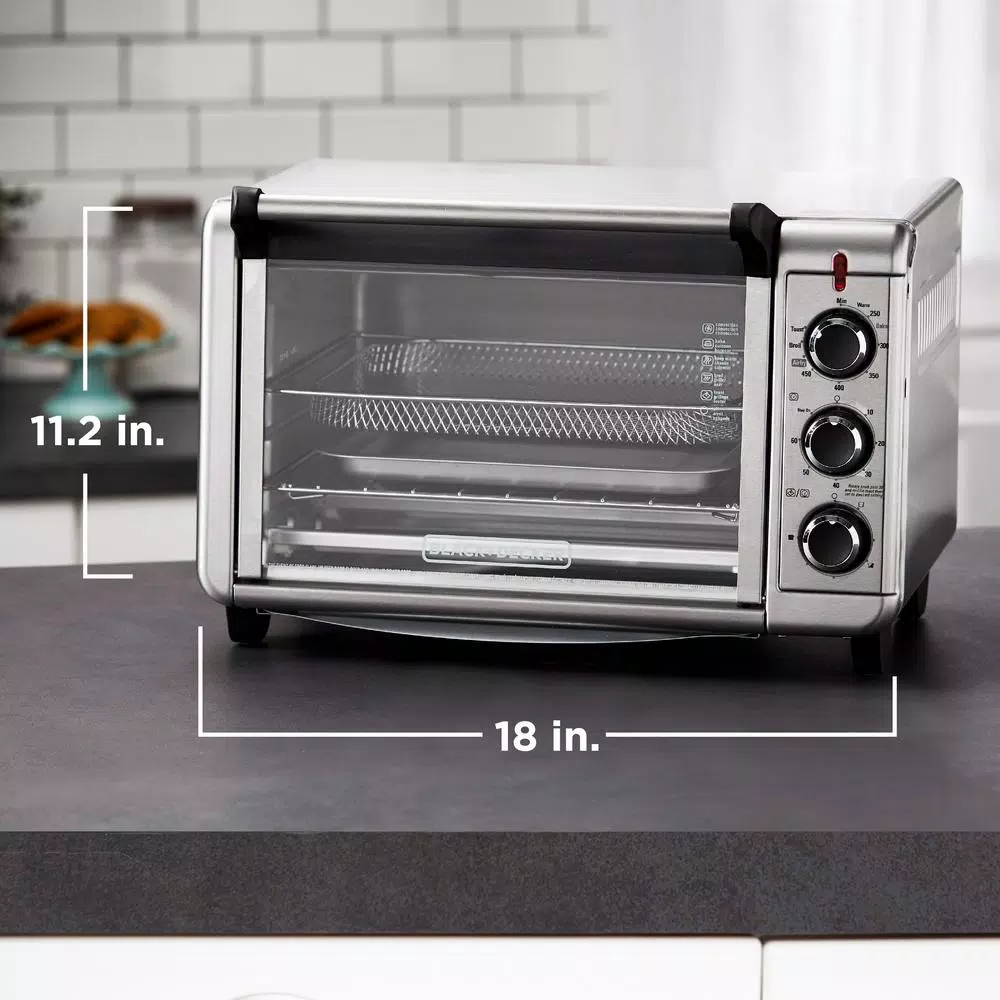 Air Fryers BLACK+DECKER Crisp ‘N Bake 1500 W 6-Slice Stainless Steel Toaster Oven - Image 8