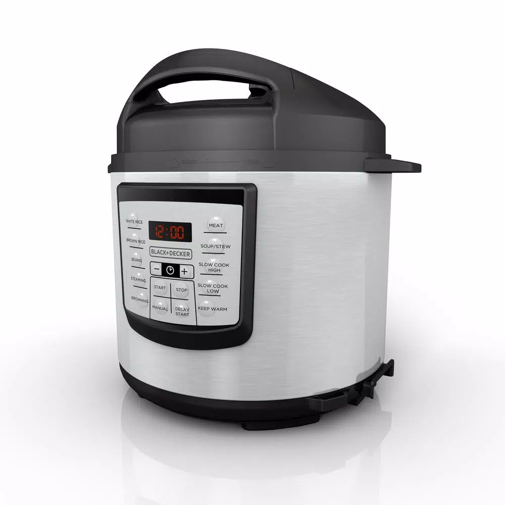 Cookers BLACK+DECKER 6 Qt. Stainless Steel Electric Pressure Cooker With Non-Stick Metal Insert - Image 2
