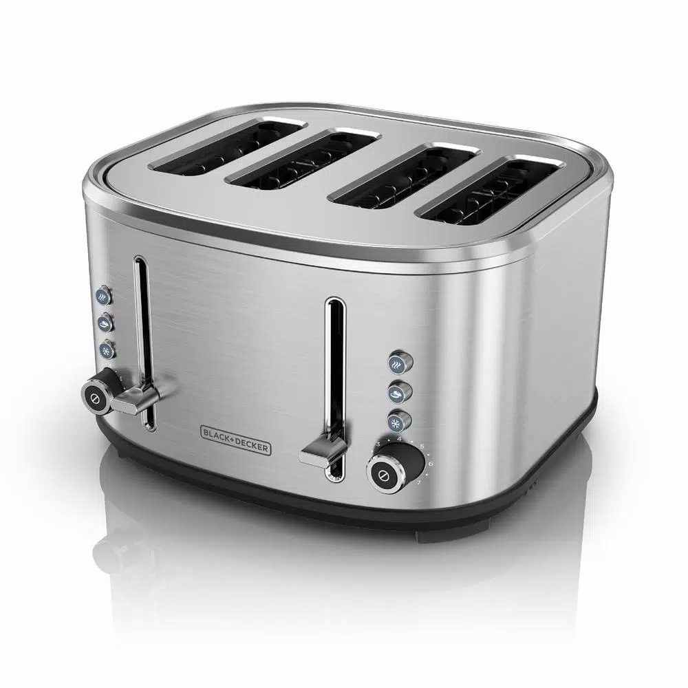 Toasters BLACK+DECKER 4-Slice Stainless Steel Extra-Wide Slot Toaster With Crumb Tray - Image 2
