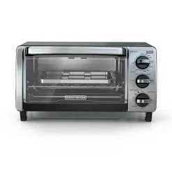 Toasters BLACK+DECKER 1150 W 4-Slice Stainless Steel Convection Toaster Oven With Built-In Timer