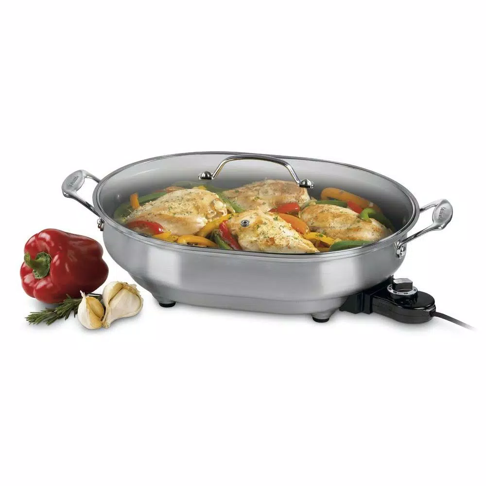 Electric Skillets & Indoor Grills Cuisinart 12 In. X 15 In. Stainless Steel Non-Stick Electric Skillet - Image 3