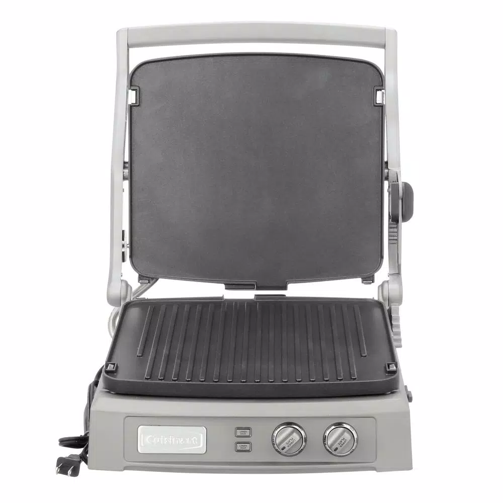 Electric Skillets & Indoor Grills Cuisinart Deluxe Griddler 240 Sq. In. Stainless Steel Indoor Grill With Lid - Image 2