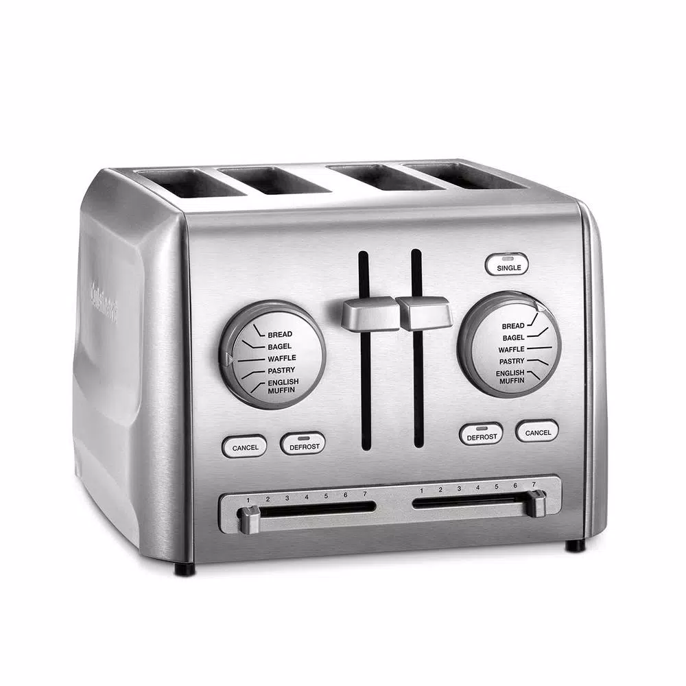 Toasters Cuisinart Custom Select 4-Slice Stainless Steel Toaster With Crumb Tray - Image 2