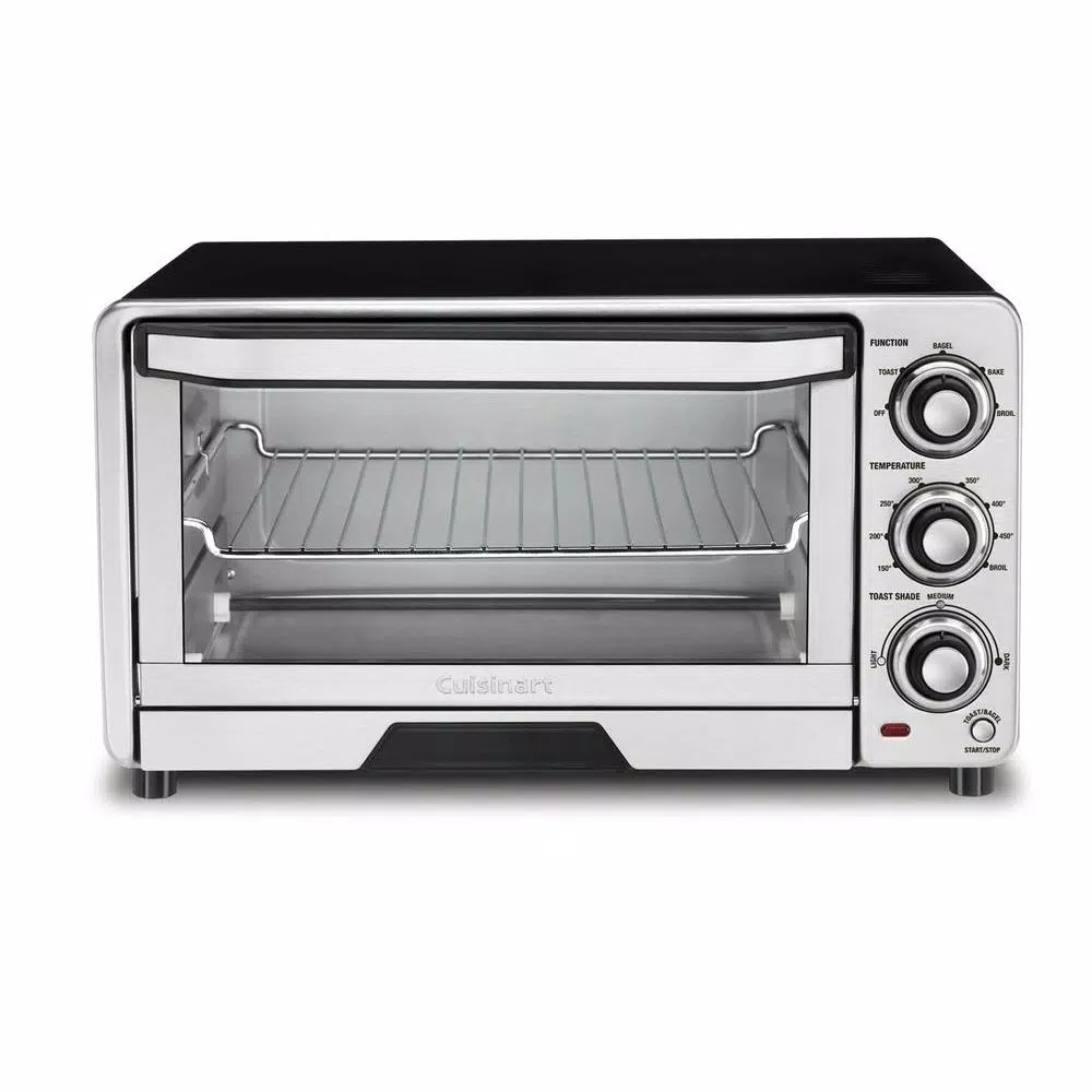 Toasters Cuisinart Custom Classic 1800 W 6-Slice Stainless Steel Toaster Oven With Recipe Book