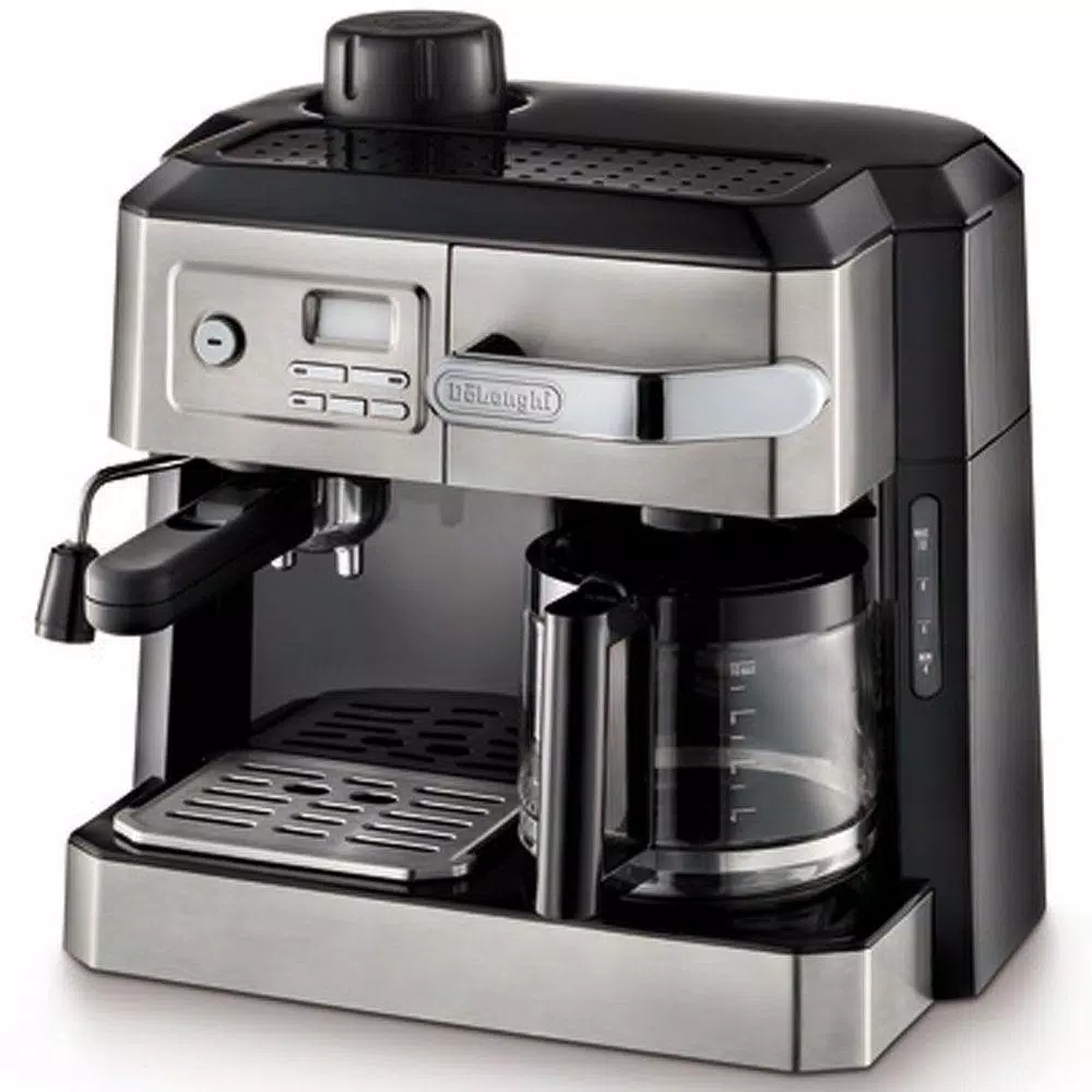Coffee Makers DeLonghi All-In-One 10-Cup Stainless Steel Drip Cofffee Maker And Espresso Machine