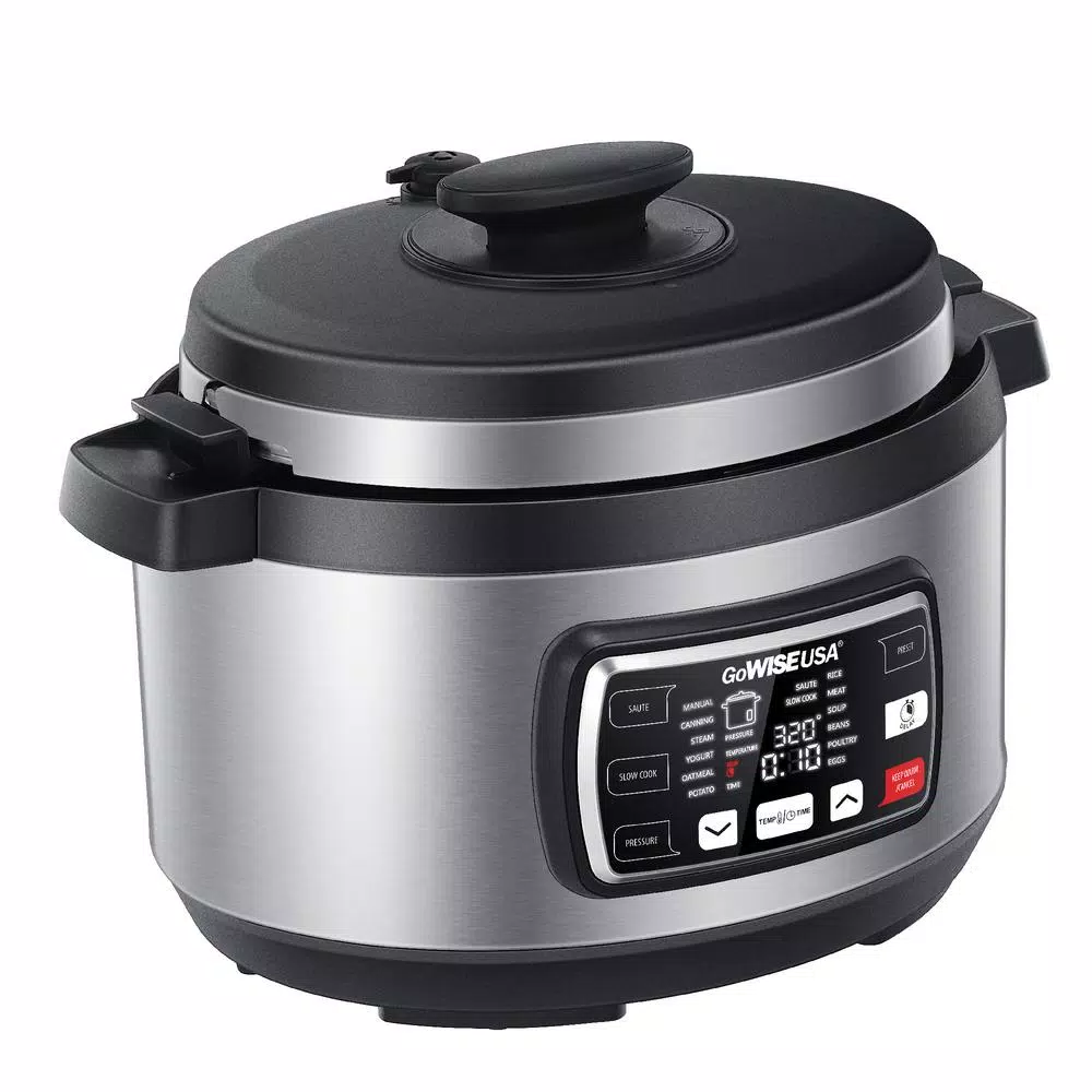 Cookers GoWISE USA Ovate 8.5 Qt. Stainless Steel Electric Pressure Cooker Oval With Accessories And 50-Recipes - Image 3