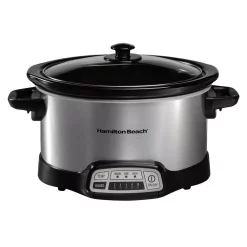 Cookers Hamilton Beach 4 Qt. Stainless Steel Slow Cooker With Built In Timer