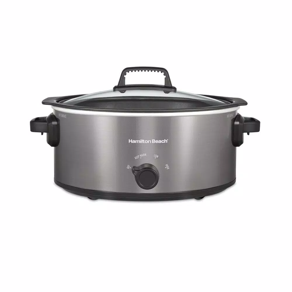 Cookers Hamilton Beach Stovetop Sear And Cook 6 Qt. Gray Slow Cooker