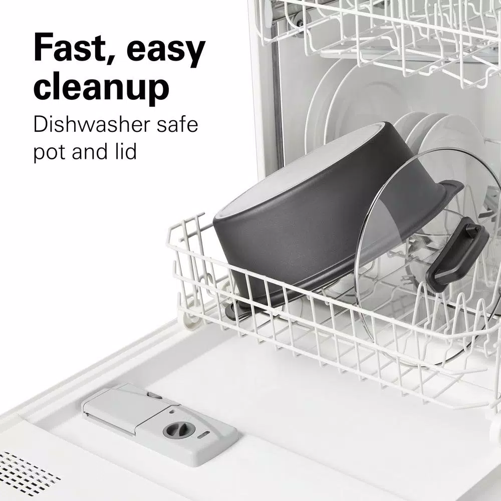 Cookers Hamilton Beach Stovetop Sear And Cook 6 Qt. Gray Slow Cooker - Image 7