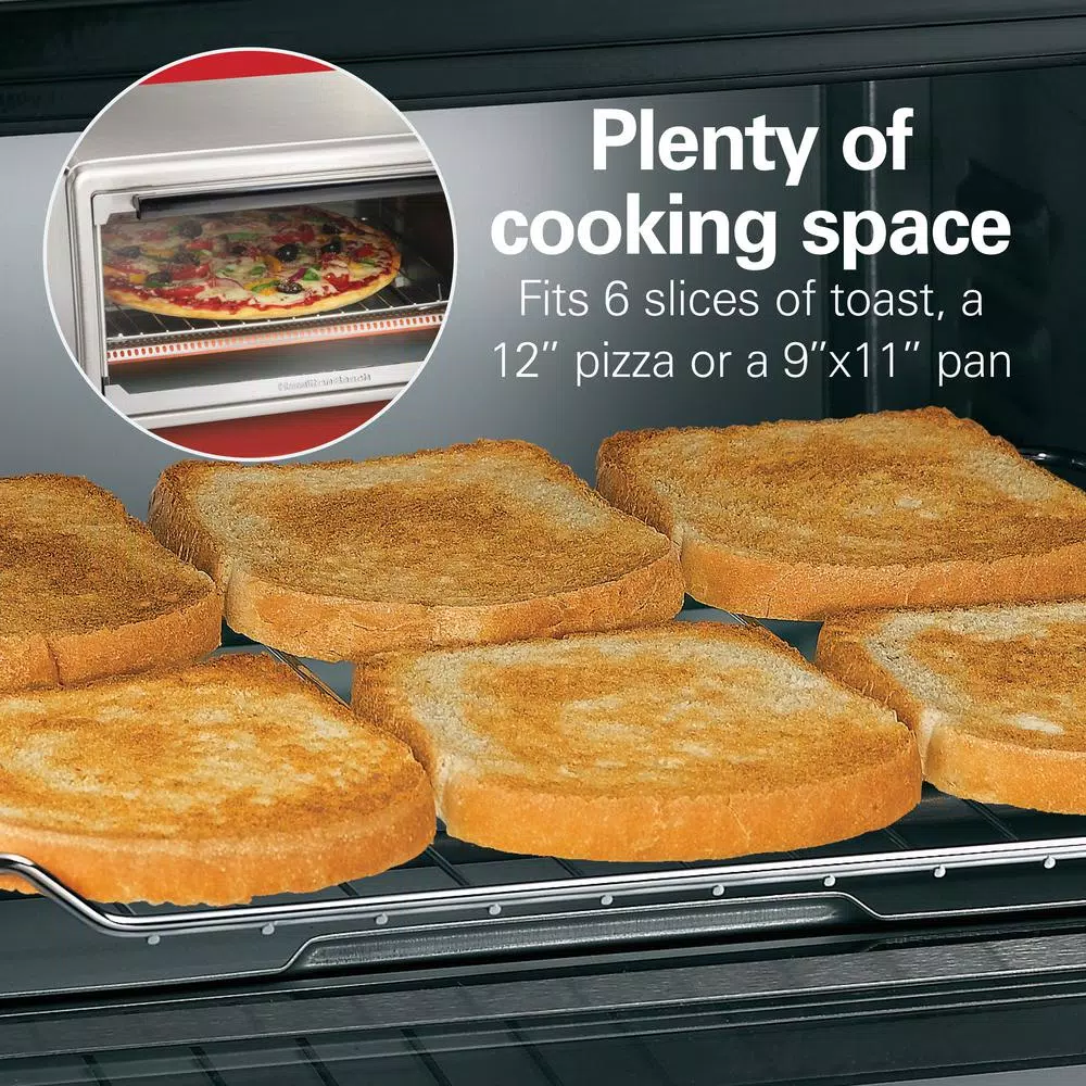 Toasters Hamilton Beach Sure Crisp 1440 W 6-Slice Stainless Steel Toaster Oven With Air Fry - Image 5