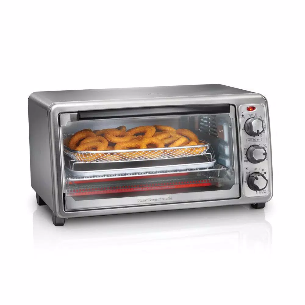 Toasters Hamilton Beach Sure Crisp 1440 W 6-Slice Stainless Steel Toaster Oven With Air Fry - Image 3
