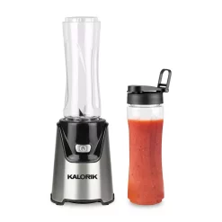 Blenders KALORIK Single Speed Stainless Steel Personal Blender With 2-20 Oz. Tritan Bottles