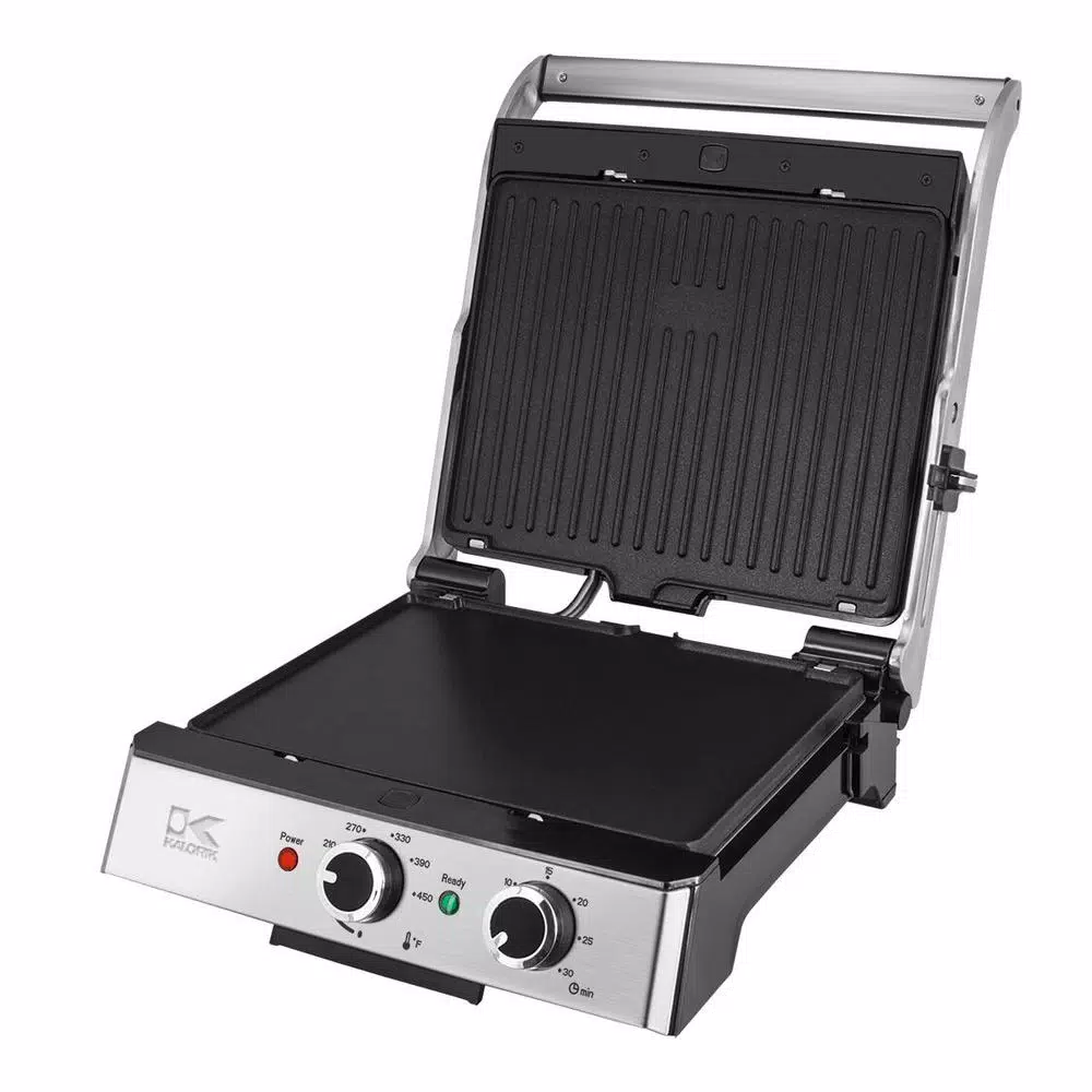 Electric Skillets & Indoor Grills KALORIK Eat Smart 200 Sq. In. Stainless Steel Non-Stick Indoor Grill - Image 2