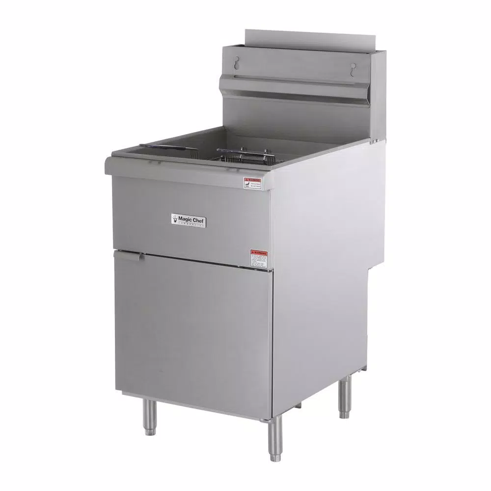 Deep Fryers Magic Chef 52 Qt. Stainless Steel Commercial Natural Gas Fryer - Image 10