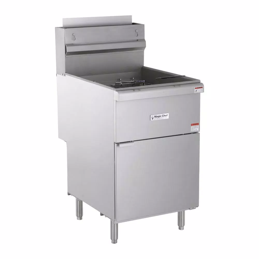 Deep Fryers Magic Chef 52 Qt. Stainless Steel Commercial Natural Gas Fryer - Image 3