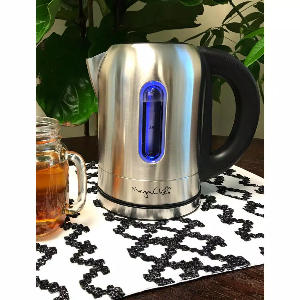 Electric Kettles MegaChef 1.7 L Stainless Steel Electric Tea Kettle With 5 Preset Temperatures