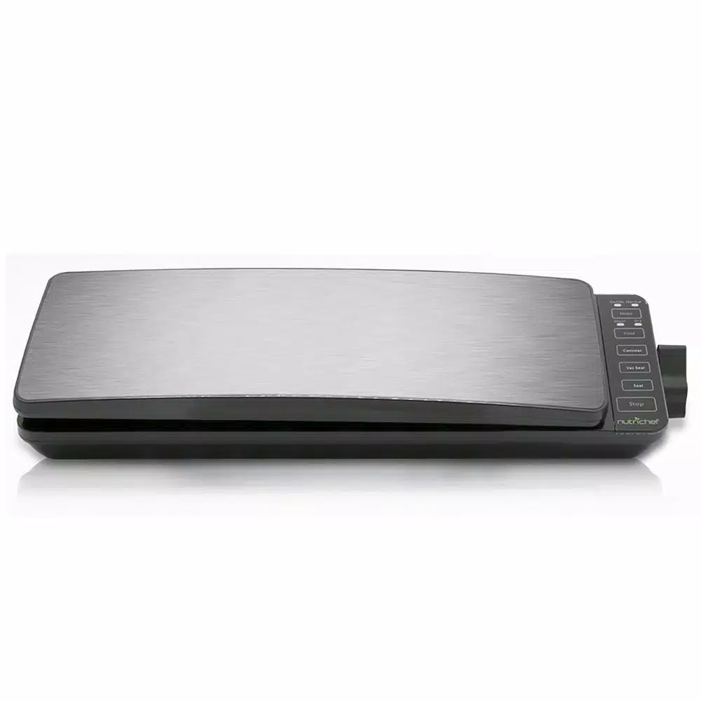 Food Processing NutriChef White With Reusable Vacuum Food Bags Stainless Steel Food Vacuum Sealer Electric Air Sealing Preserver System