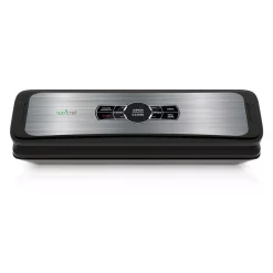 Food Processing NutriChef White With Digital Scale 1-Touch Automatic Open And Close Food Vacuum Sealer Electric Air Sealing Preserver
