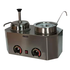 Food Warmers Paragon Pro-Style 6 L Ladle Pump Warmer With 2 Crocks