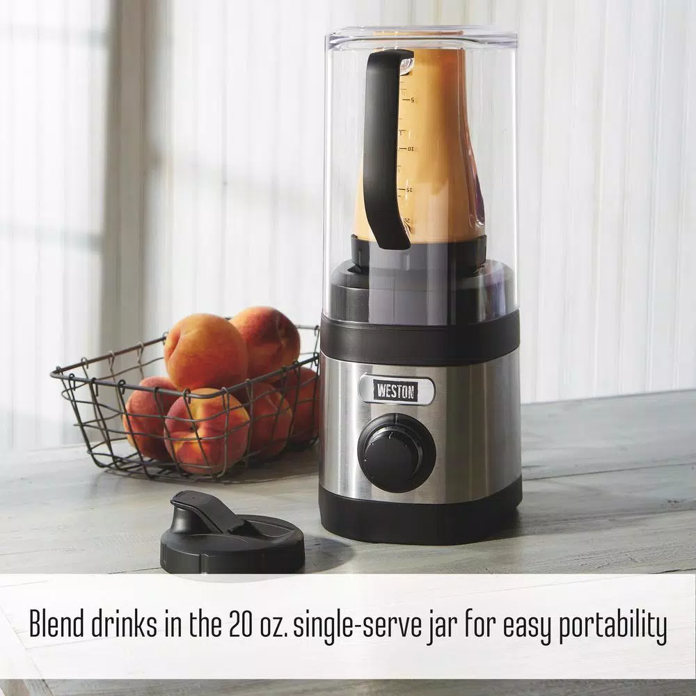 Blenders Weston Pro Series 32 Oz. 11-speed With Sound Shield And 20 Oz. Travel Jar Stainless Steel Blender - Image 8