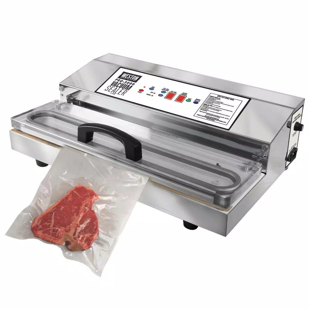 Food Processing Weston Pro-3000 Stainless Steel Food Vacuum Sealer