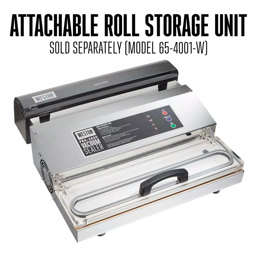 Food Processing Weston Pro 2600 Stainless Steel Food Vacuum Sealer - Image 7
