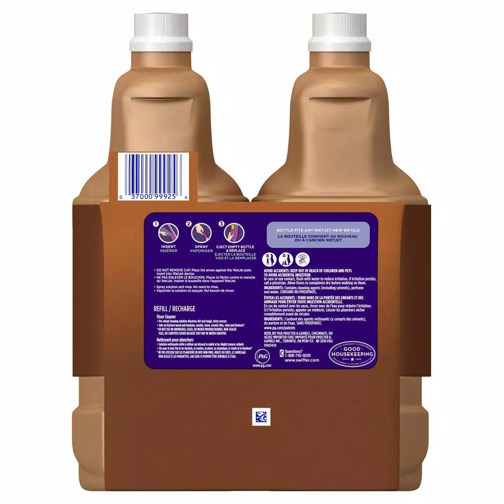 Floor Cleaning Products Swiffer WetJet 42.2 Oz. Multi-Purpose Hardwood Floor Cleaner Solution Refill (2-Pack) - Image 2