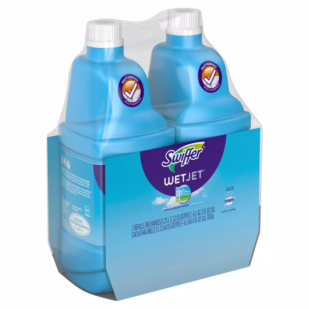 Floor Cleaning Products Swiffer WetJet 42 Oz. Multi-Purpose Floor Cleaner Refill With Open Window Fresh Scent (2-Pack) - Image 3