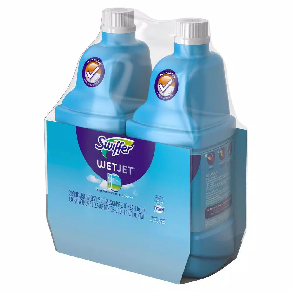 Floor Cleaning Products Swiffer WetJet 42 Oz. Multi-Purpose Floor Cleaner Refill With Open Window Fresh Scent (2-Pack) - Image 2