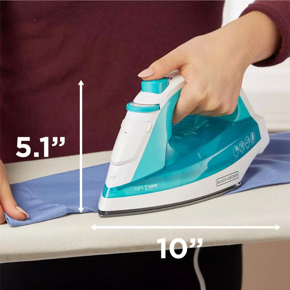 Irons BLACK+DECKER Light ‘N Easy Compact Steam Iron, Teal - Image 8