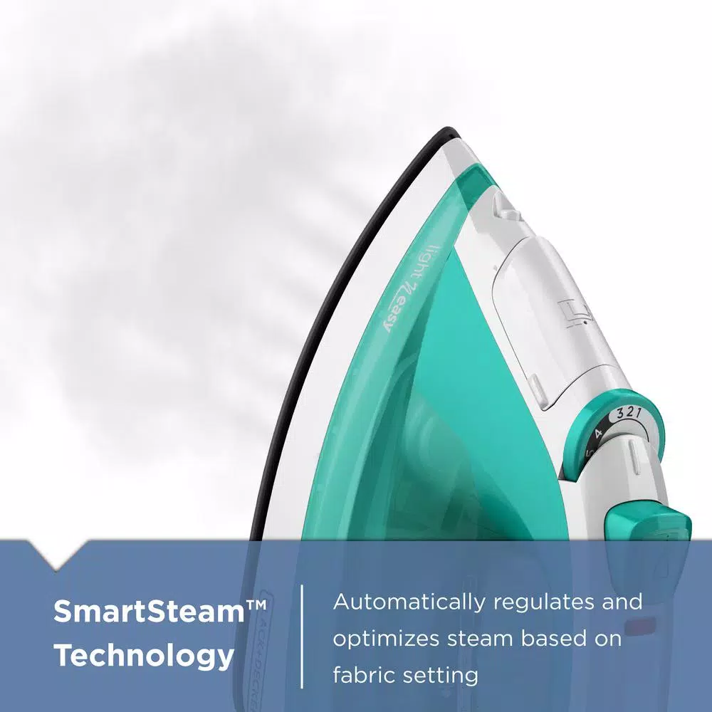 Irons BLACK+DECKER Light ‘N Easy Compact Steam Iron, Teal - Image 3