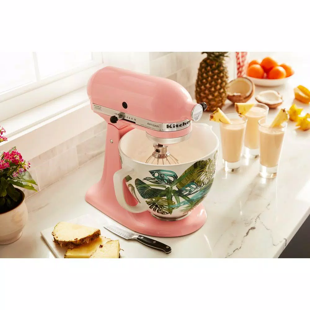Mixers KitchenAid 5 Qt. Tropical Floral Patterned Ceramic Bowl - Image 2