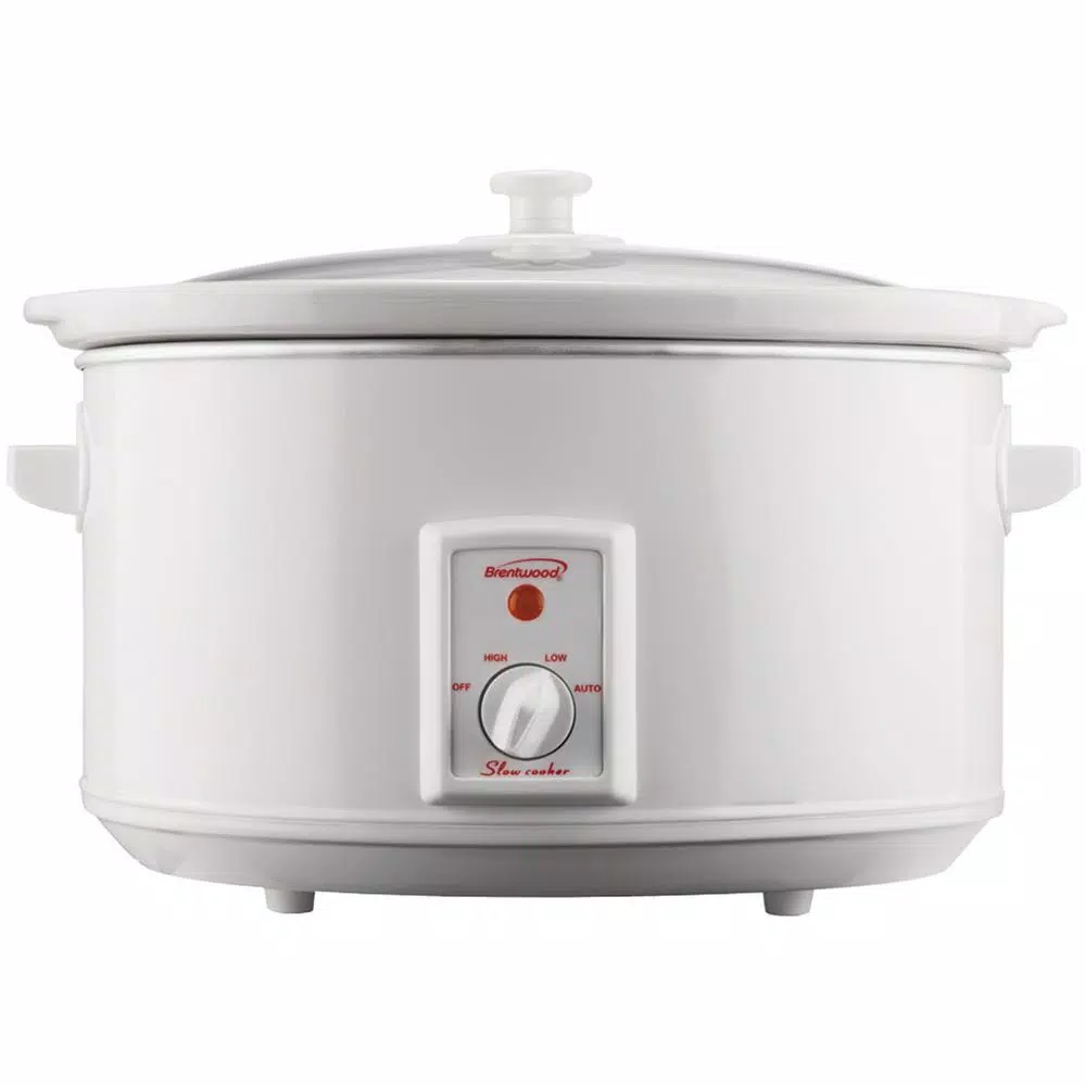 Cookers Brentwood Appliances 8 Qt. White Slow Cooker