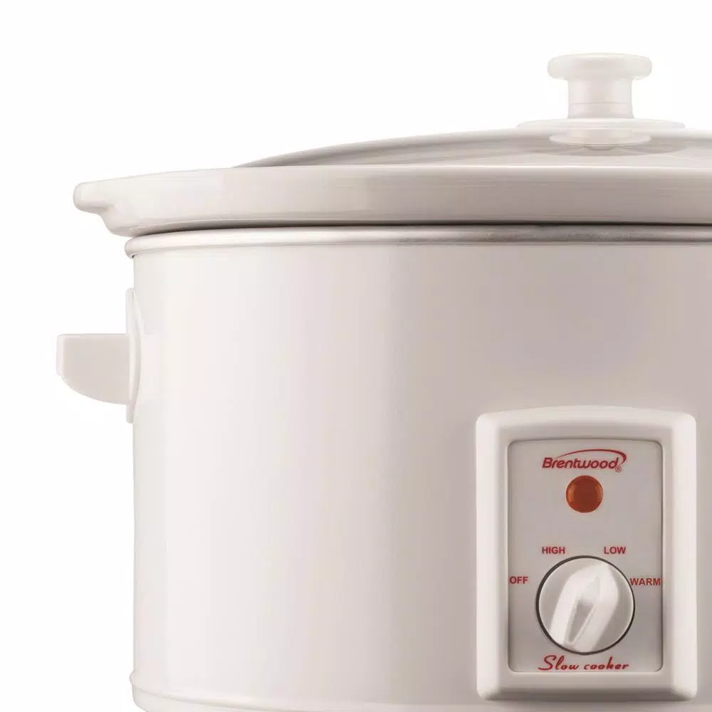 Cookers Brentwood Appliances 8 Qt. White Slow Cooker - Image 2