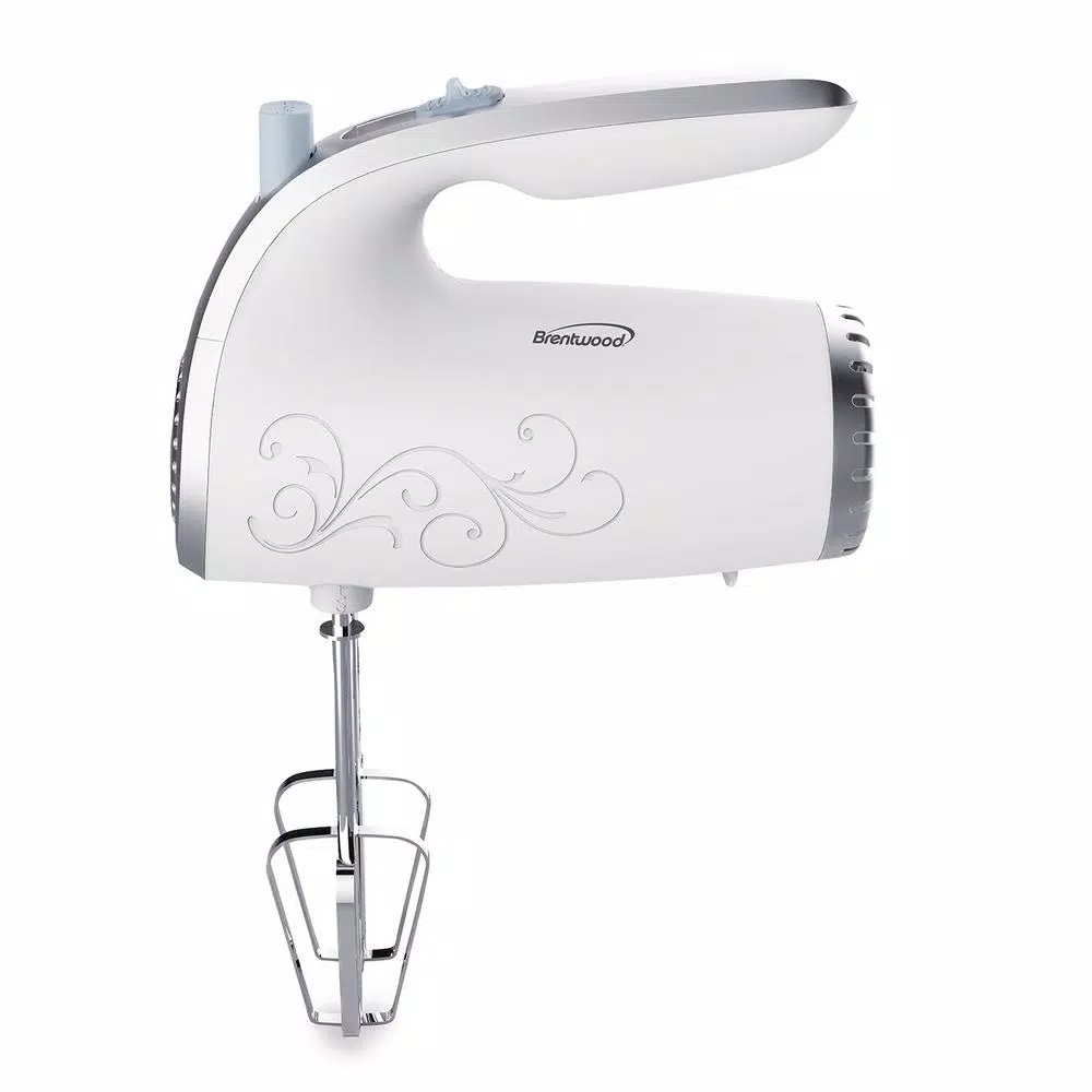 Mixers Brentwood 5-Speed White Hand Mixer
