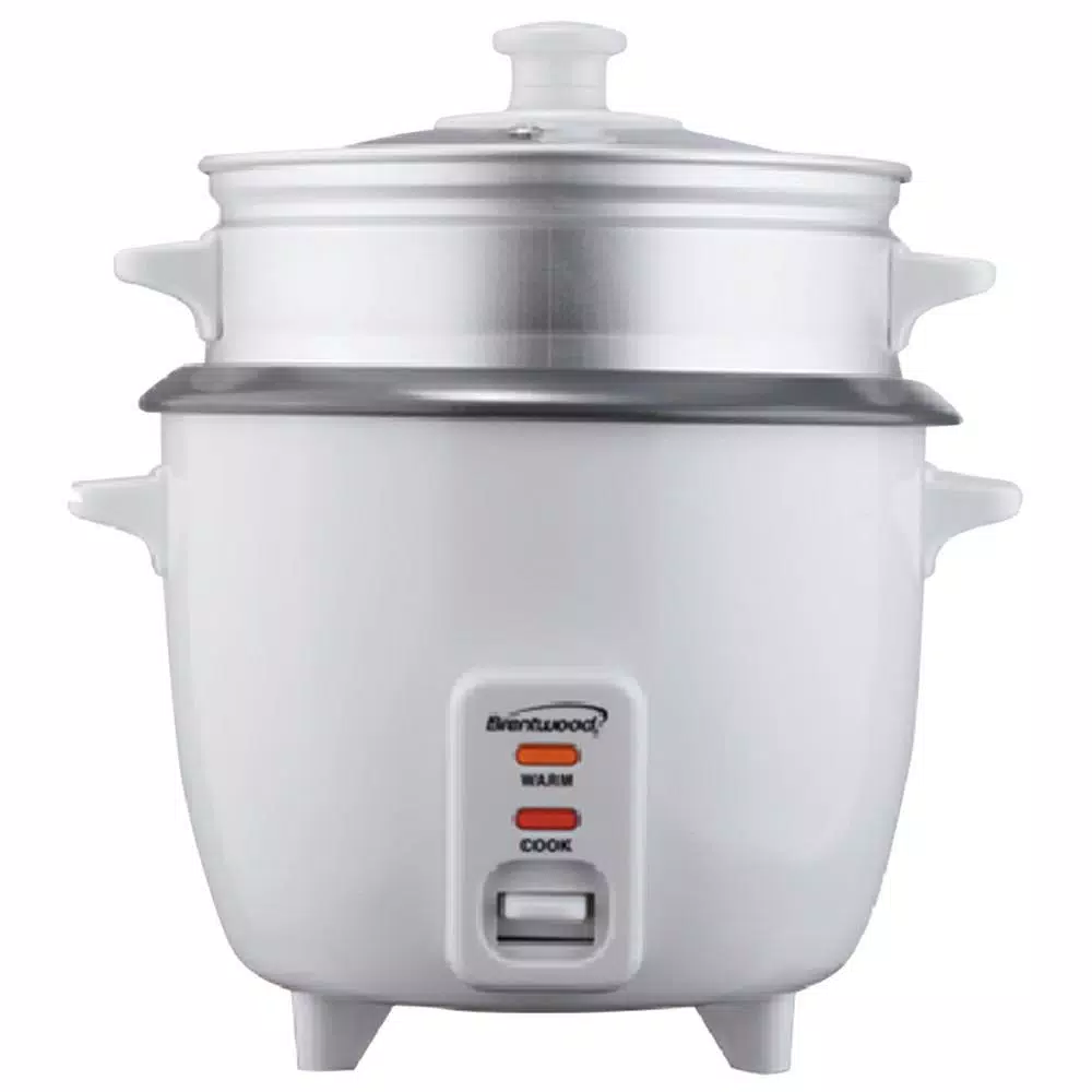 Cookers Brentwood 10-Cup White Steam Rice Cooker
