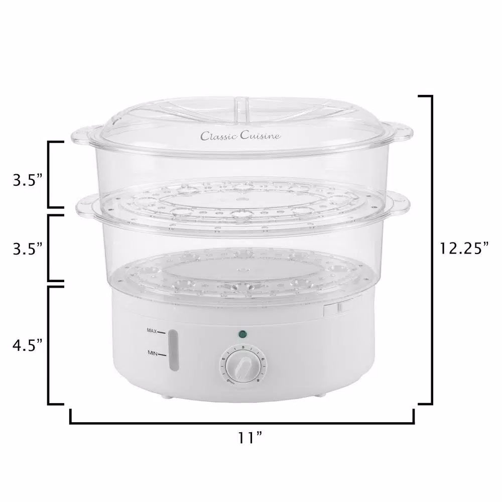 Cookers Classic Cuisine 6.3 Qt. White Rice Cooker With Built-In Timer And Locking Lid - Image 2
