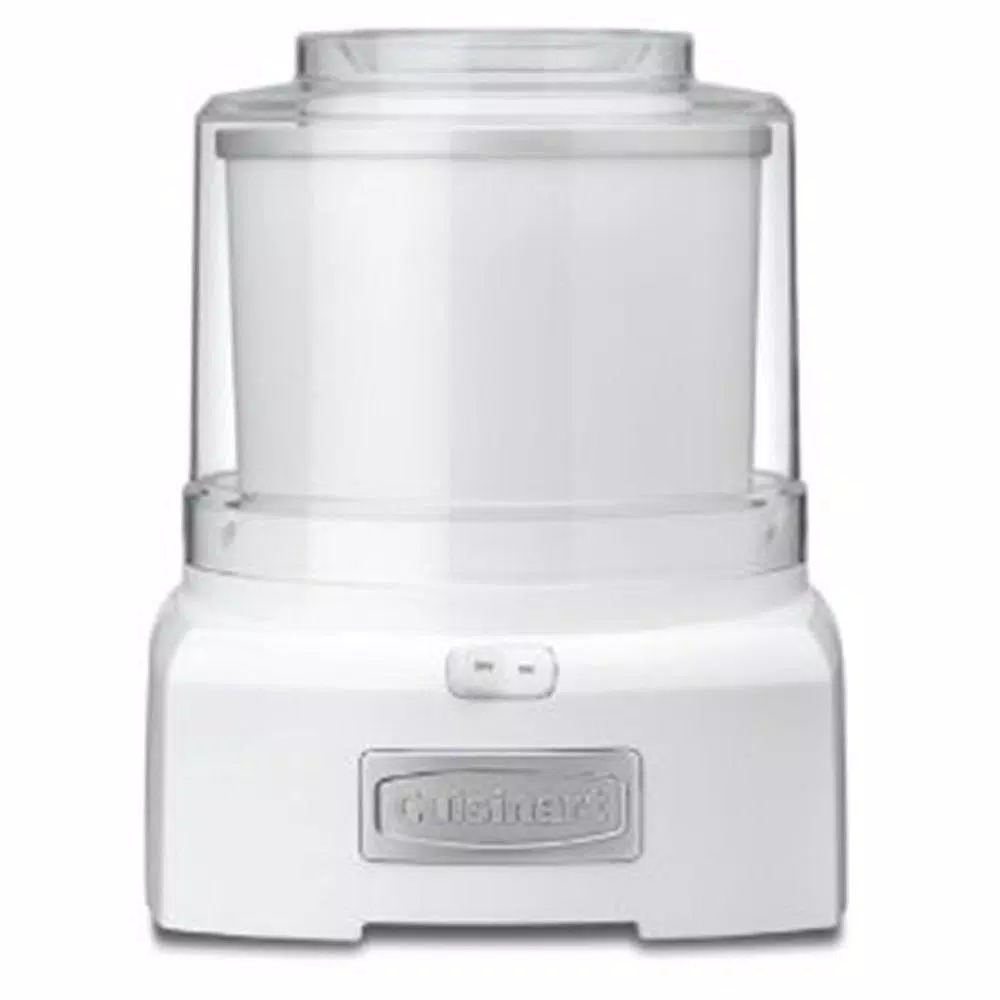 Dessert Makers Cuisinart 1.5 Qt. White Ice Cream Maker With Easy Lock Lid